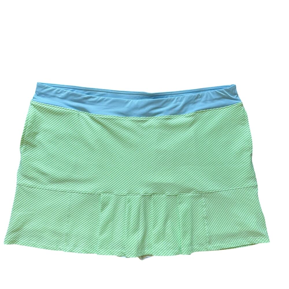 Sport Haley Seersucker Stripe Golf Skirt Celery Green XXL Tennis Pickleball
